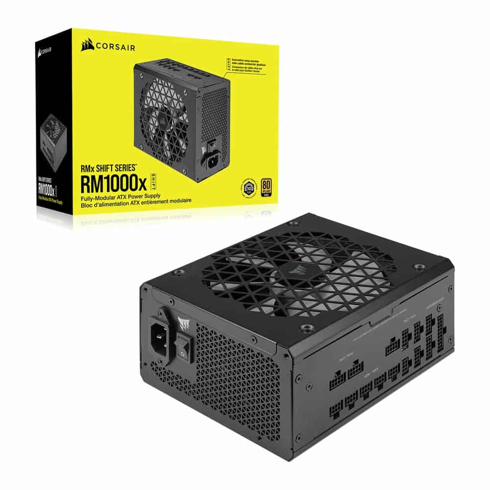 Corsair RMx SHIFT Series 1000W PCIe 5.0 80+ Gold Fully Modular Refurbished Power Supply/PSU ATX3.0